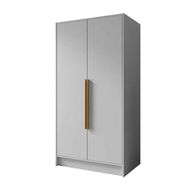 MASSENO ŠATNÍ SKŘÍŇ S OTOČNÝMI DVEŘMI BERON, 102/200/51 cm moderní 2dveřová, bílá