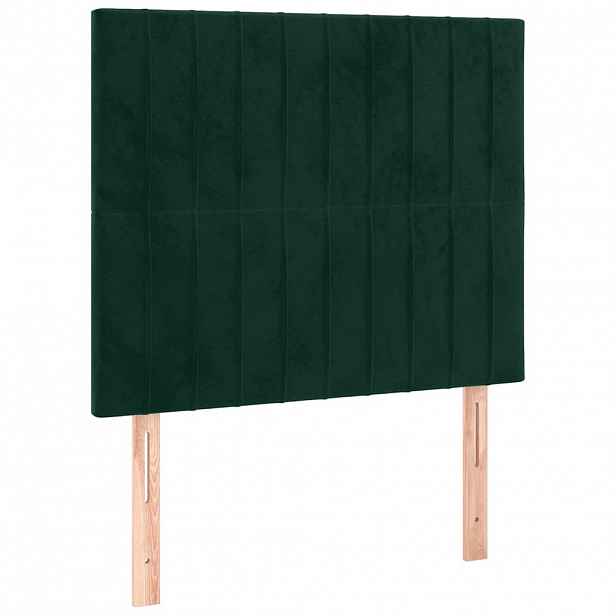 vidaXL Čelo postele tmavě zelené 80x5x118/128 cm sametové