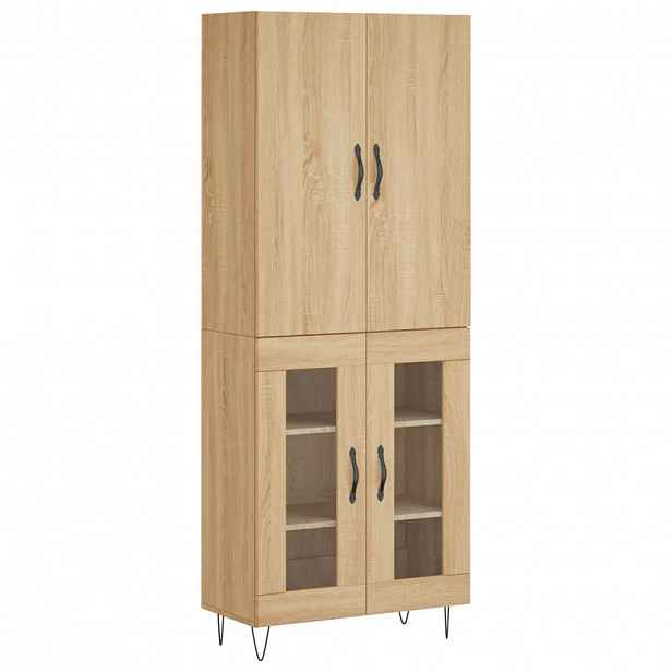 vidaXL Skříň highboard dub sonoma 69,5 x 34 x 180 cm kompozitní dřevo