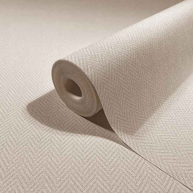 Samolepicí Tapeta Světle Hnědá S Jedličkami, Geometrický, Jemný Vzor Tapety