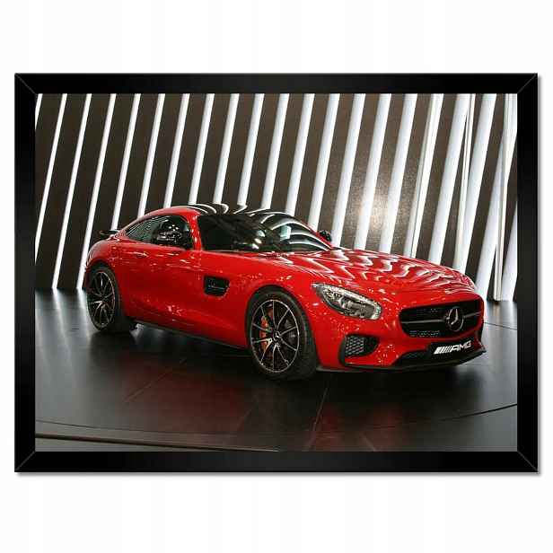 Plakáty v rámu 40x30 Červený Mercedes Amg