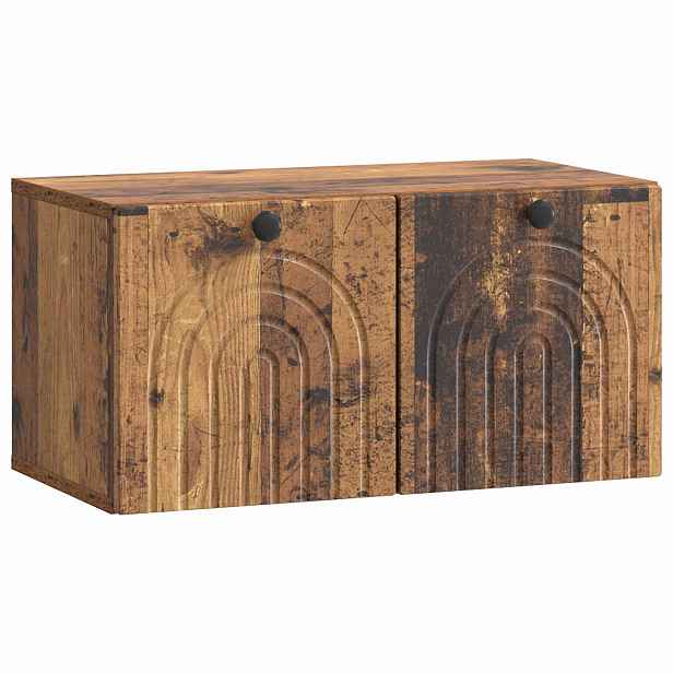 vidaXL Nástěnná TV skříň Nástěnný Staré dřevo 59,5 x 31 x 30 cm