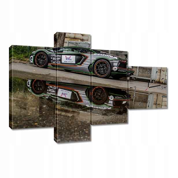Nástěnné hodiny 100x70 Sportovní auto