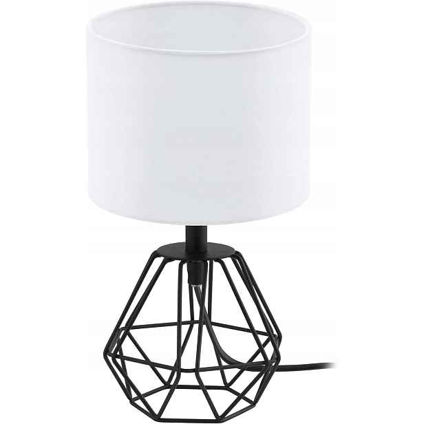 Noční lampa vyrobená z oceli a tkaniny, objímka E14, spínač