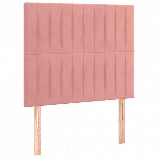 vidaXL Čelo postele růžové 80x5x118/128 cm sametové