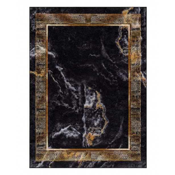 Kusový koberec Miro 51278.809 Marble black / gold, 120x170, černá, chodba / předsíň, Dywany Łuszczów