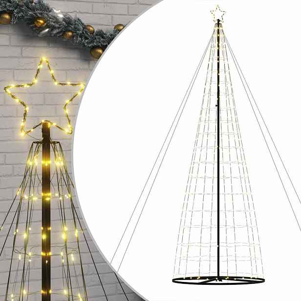 vidaXL LED vánoční stromek 1534 teplých bílých LED 500 cm