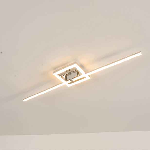 Stropní Led lampa lustr chrom otočný moderní do obývacího pokoje 3000K 26W