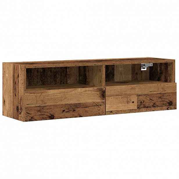 vidaXL TV wall cabinet 100 x 30 x 30 cm Staré dřevo Kompozitní dřevo