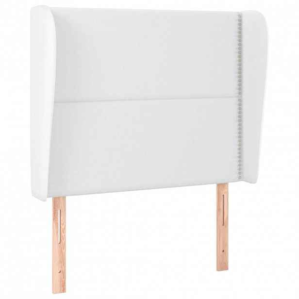 vidaXL Čelo postele typu ušák bílé 103 x 23 x 118/128 cm umělá kůže