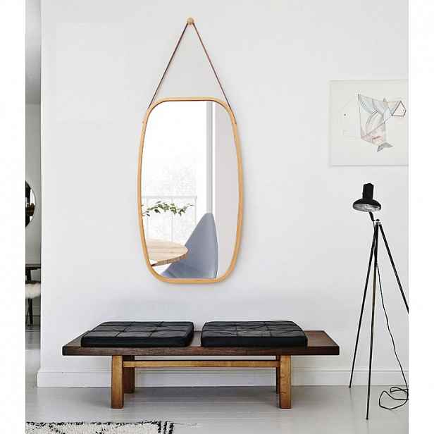 Závěsné zrcadlo LEMI 3 přírodní bambus Tempo Kondela