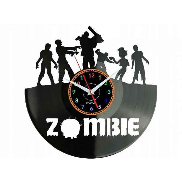 Zombie Dárek Originální dekorace do domu Hodiny z vinylové desky