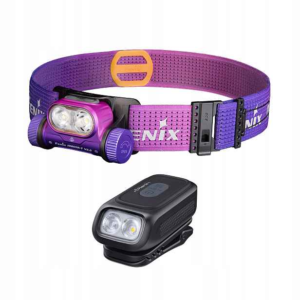 Sada svítilen Fenix HM65R-T V2.0 nebula a E04R černá