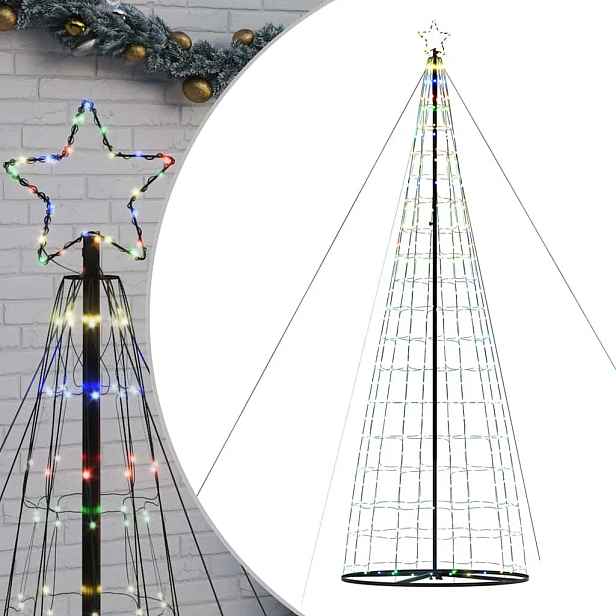 vidaXL LED vánoční stromek 1534 barevných LED diod 500 cm
