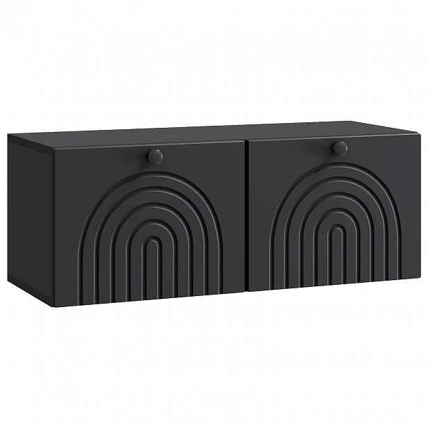 vidaXL Nástěnná TV skříň Černá 78,5 x 31 x 30 cm Kompozitní dřevo