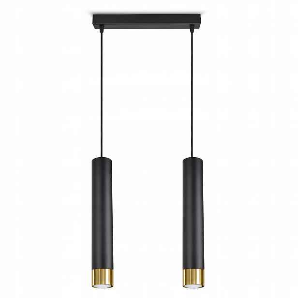 Závěsná lampa Spot Tuby Metal Černá Zlatá GU10