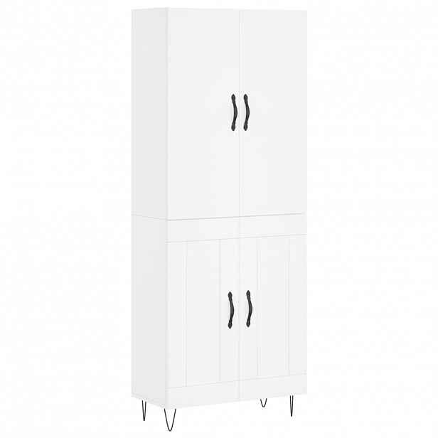 vidaXL Skříň highboard bílá 69,5 x 34 x 180 cm kompozitní dřevo