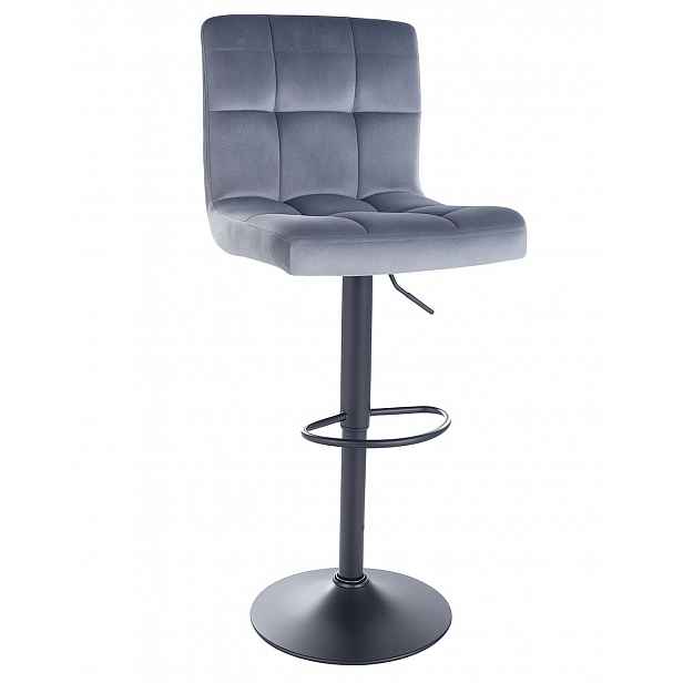 Barová židle C105 Velvet šedá