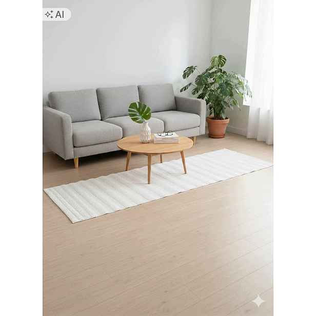 Koberec do obývacího pokoje 100 x 300 cm, vícebarevný, měkký vlas, plyšový