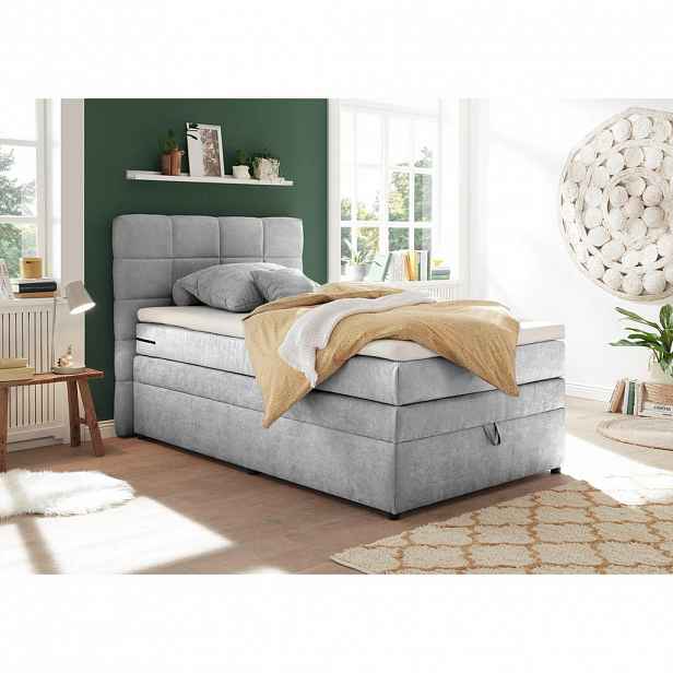 MID.YOU POSTEL BOXSPRING, 120/200 cm, barvy stříbra