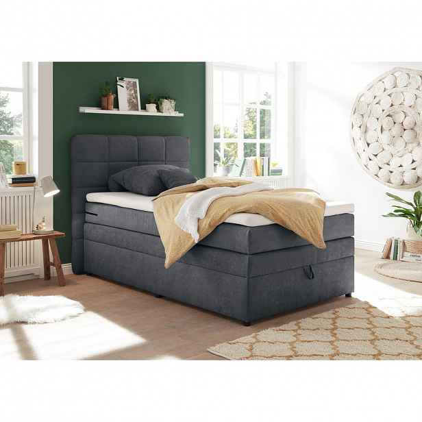 MID.YOU POSTEL BOXSPRING, 120/200 cm, antracitová