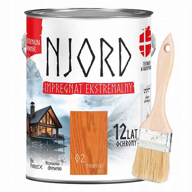 Njord Extrémní Impregnace Na Severské Dřevo Cis 5 L Štětec 50 MM