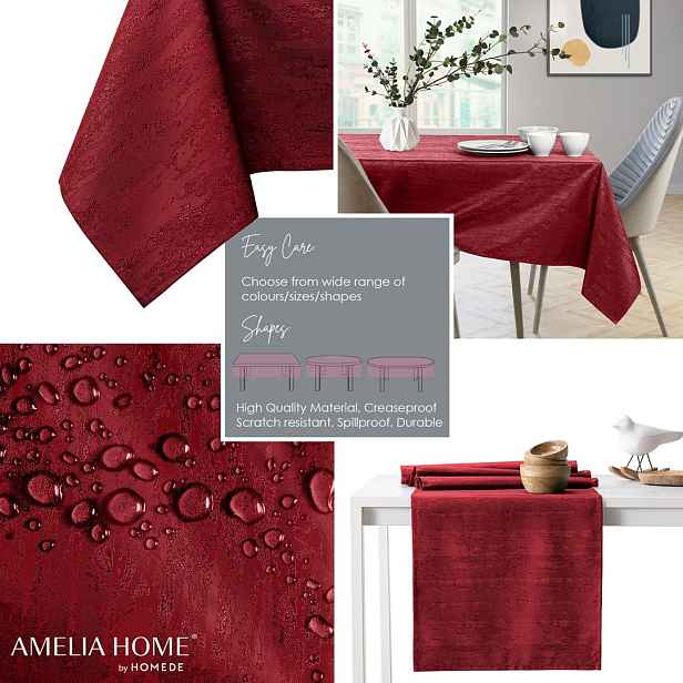 Restilo Ubrus AmeliaHome VESTA BRD vínový, velikost 140x200