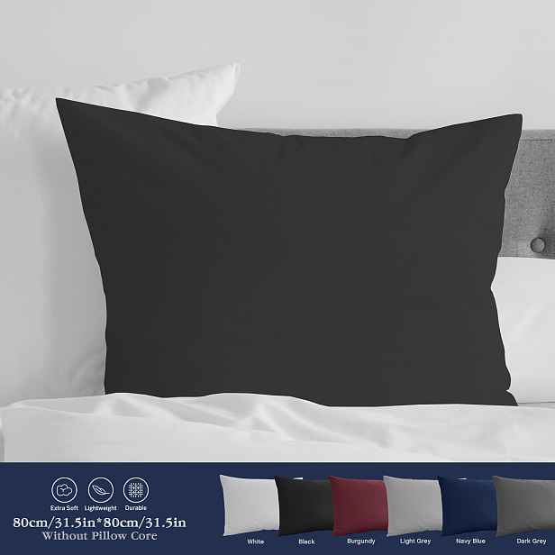 TEMU 2-balení 80X80 cm celoplošná polyesterová kartáčovaná povlak na polštář se zipem, povlak na polštář, euro povlak na polštář, vhodný pro ložnice,