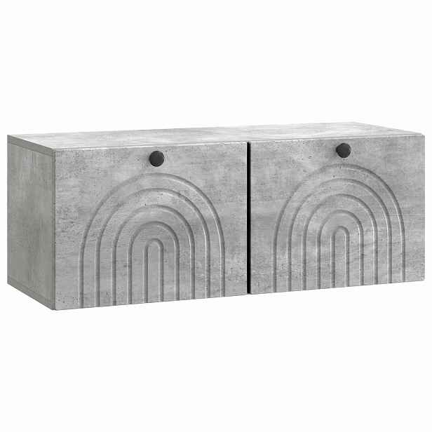 vidaXL Nástěnná TV skříň Nástěnný Betonově šedá 78,5 x 31 x 30 cm