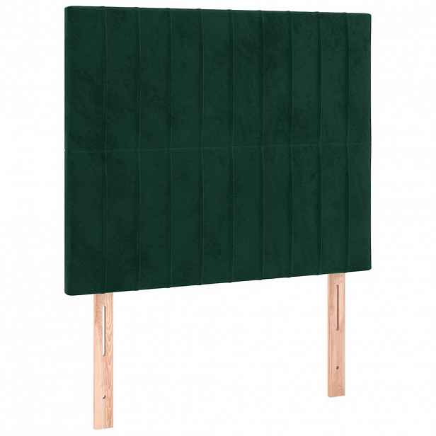 vidaXL Čelo postele tmavě zelené 90x5x118/128 cm sametové
