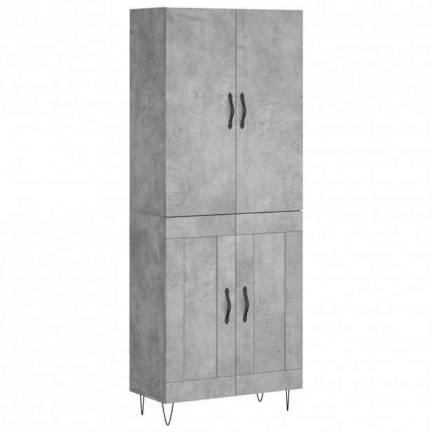 vidaXL Skříň highboard betonově šedá 69,5x34x180 cm kompozitní dřevo
