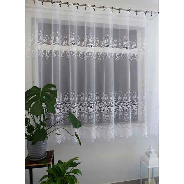 Mg Záclona premium 30252 Bílá 300x160 cm hotová obšitá Bt M