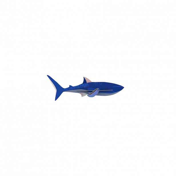 Studio Roof PAPÍROVÁ 3D NÁSTĚNNÁ DEKORACE RYBA, 4,5/7 CM