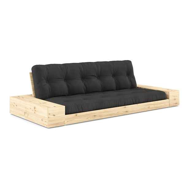 Tmavě šedá rozkládací pohovka 244 cm Base – Karup Design
