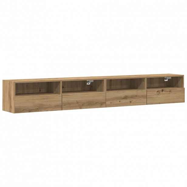 vidaXL TV wall cabinet 2 ks dub artisan Kompozitní dřevo