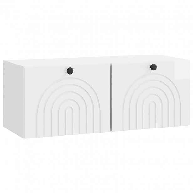 vidaXL Nástěnná TV skříň Bílá s vysokým leskem 78,5 x 31 x 30 cm