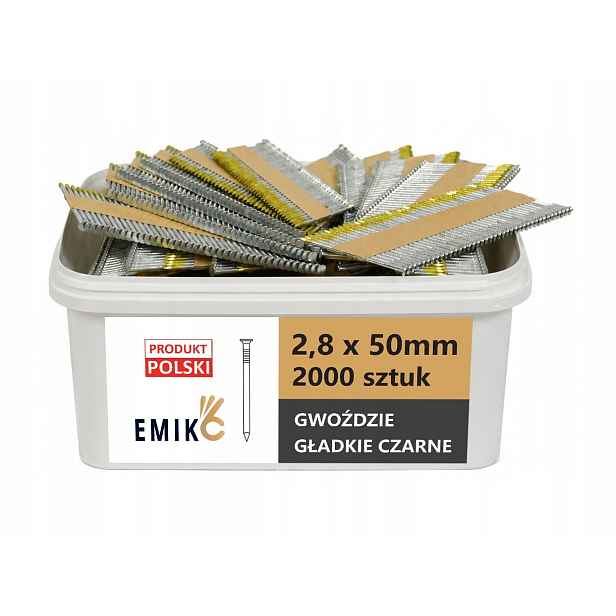 Hřebíky do hřebíkovačky spojené papírem 2,8x50mm 34° 2000ks Gcz pla 6 Ks.