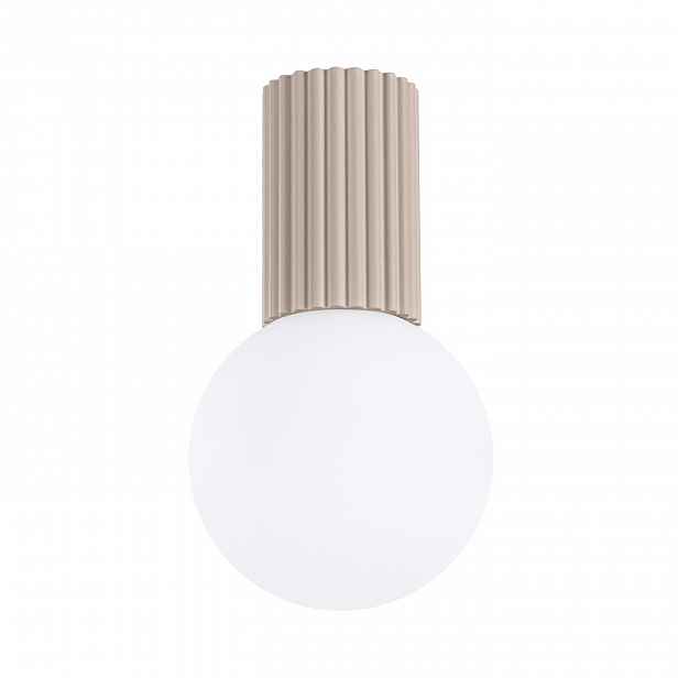Stropní Svítidlo do koupelny, stropní nástěnná lampa béžová, rýhovaná, IP44 Halo