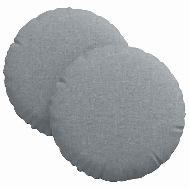 vidaXL Polštáře na sedadla 2 ks Textil Světle šedá Ø30 x 13 cm