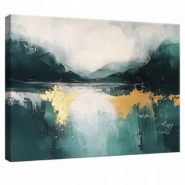 Wallarena OBRAZ na plátně Abstraktní zlatý moderní 120x80