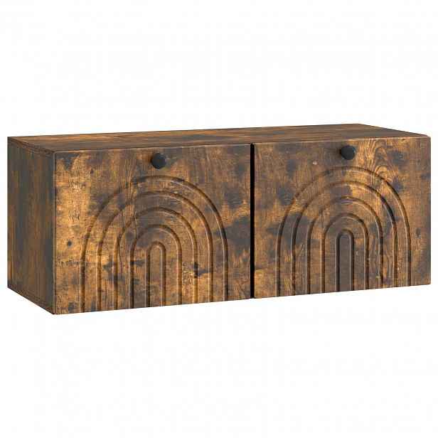 vidaXL Nástěnná TV skříň Nástěnný Kouřový dub 78,5 x 31 x 30 cm
