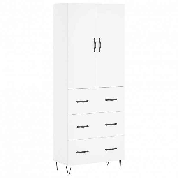 vidaXL Skříň highboard bílá 69,5 x 34 x 180 cm kompozitní dřevo