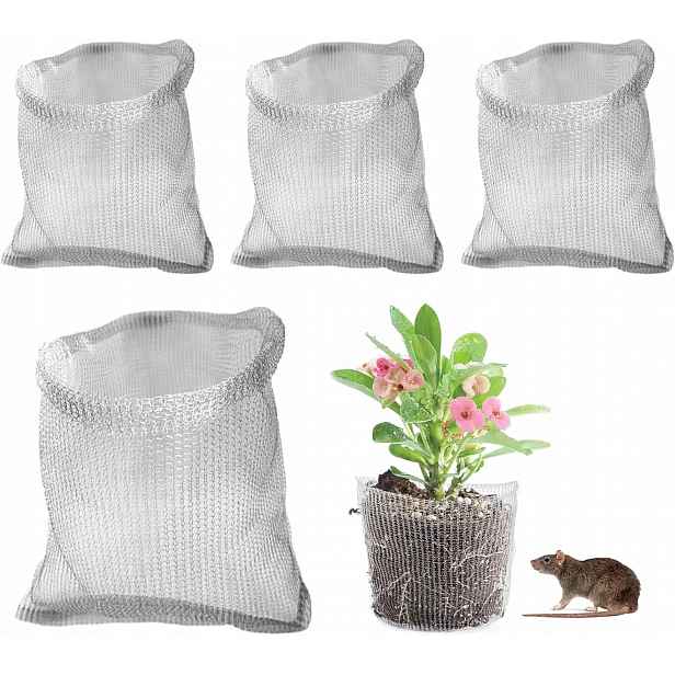 Ochranné koše na kořeny 4 Ks 35x35 cm Nerezová Ocel proti hlodavcům