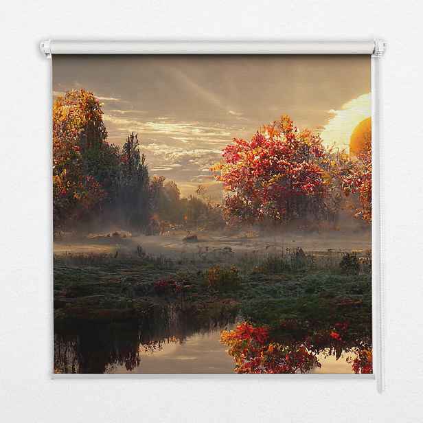 TULUP VNITŘNÍ roleta - okenní roleta - roleta - 60x140 cm - Západ slunce za stromy