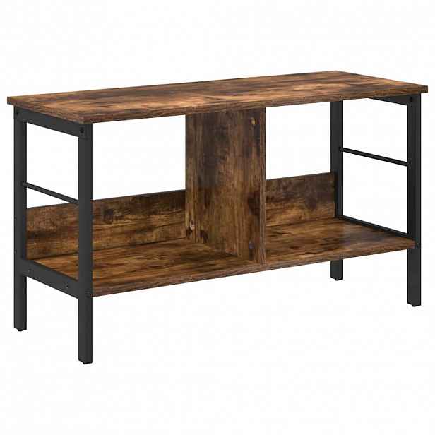 vidaXL Knihovna 2 úrovní 82 x 32 x 47 cm Kompozitní dřevo Kouřový dub