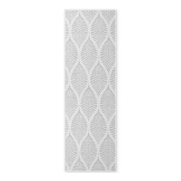 Vnitřní a venkovní běhoun v šedé a slonovinové barvě 80x250 cm Duet Liora – NORTHRUGS