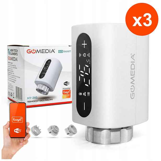3x Termostatická Kartuše pro inteligentní ventil Tuya Smart Home WiFi
