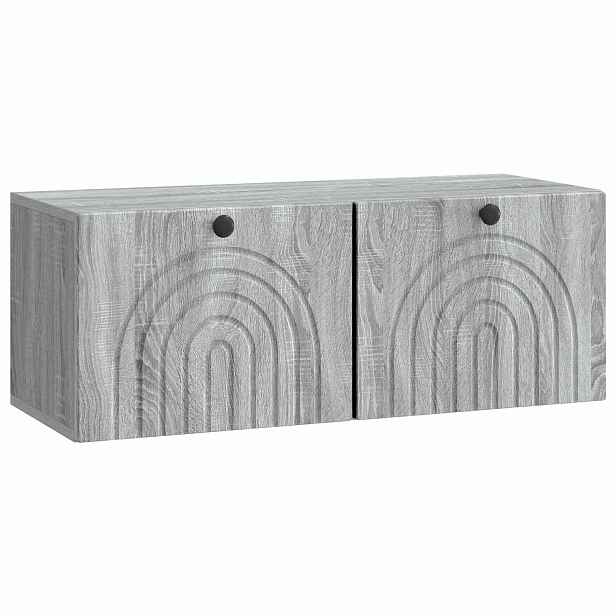 vidaXL Nástěnná TV skříň Nástěnný Šedá sonoma 78,5 x 31 x 30 cm