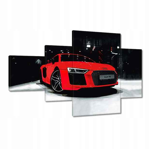 Obrazy 130x80 Červené Audi Audica R8