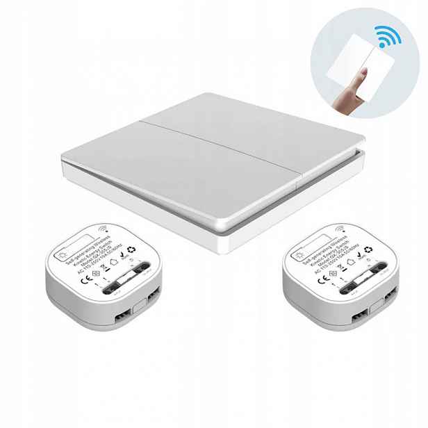 Bezdrátové nástěnné tlačítko 1-kanálový Rf 433MHz s 2 rádiovými